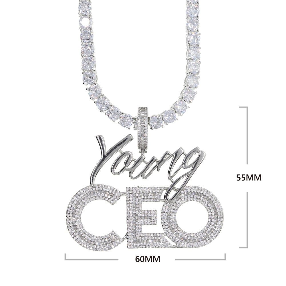 Young CEO Two Tone Iced Pendant Necklace - Image 16