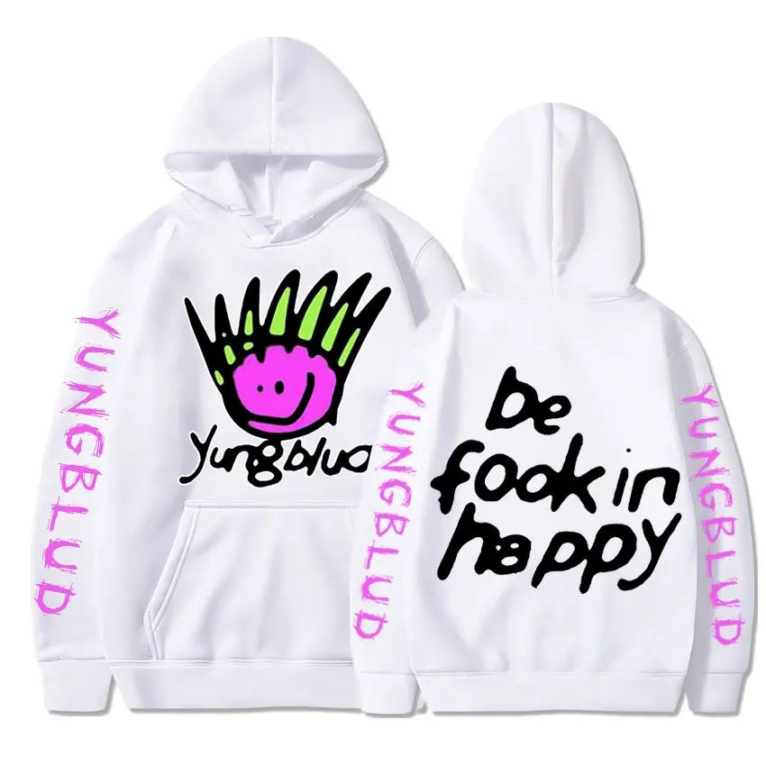Yungblud Be Fookin Happy Graphic Hoodie - Image 13