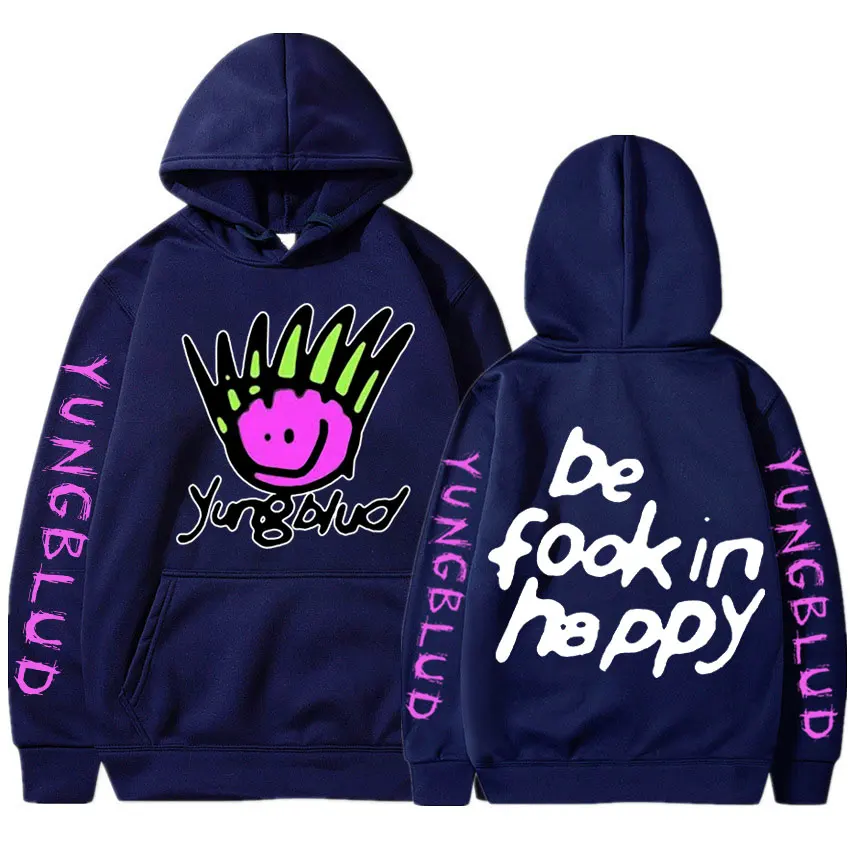 Yungblud Be Fookin Happy Graphic Hoodie - Image 15