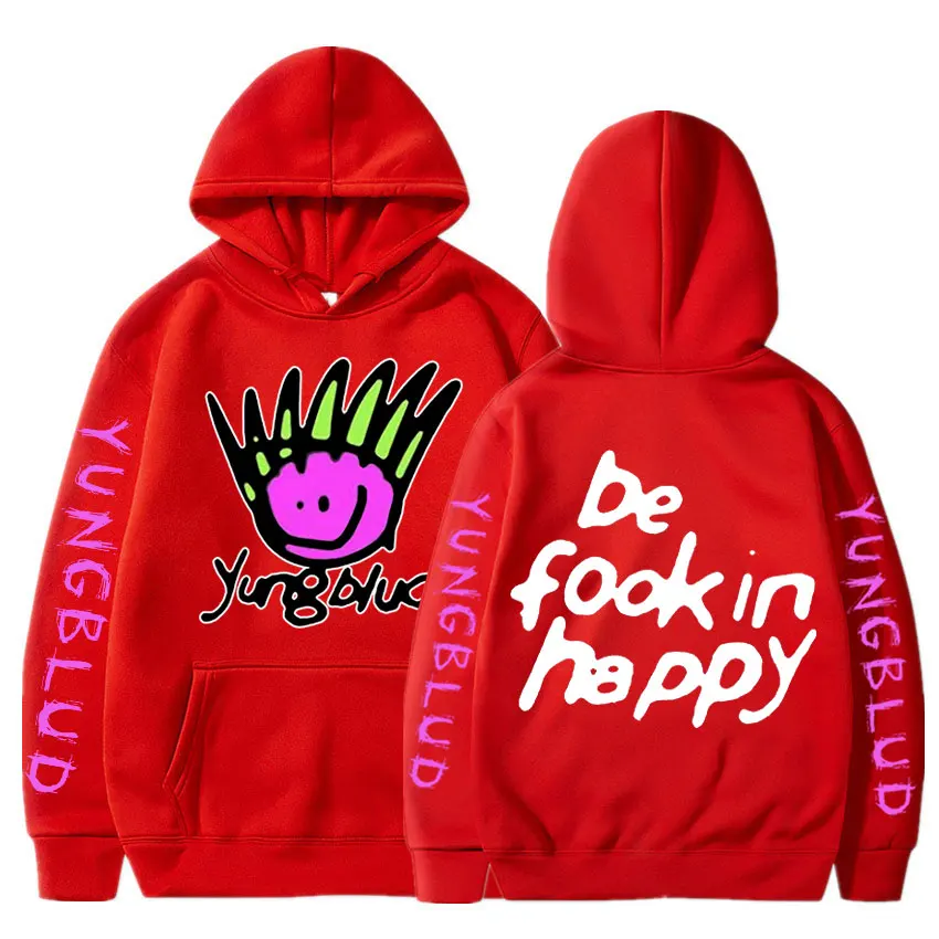 Yungblud Be Fookin Happy Graphic Hoodie - Image 4