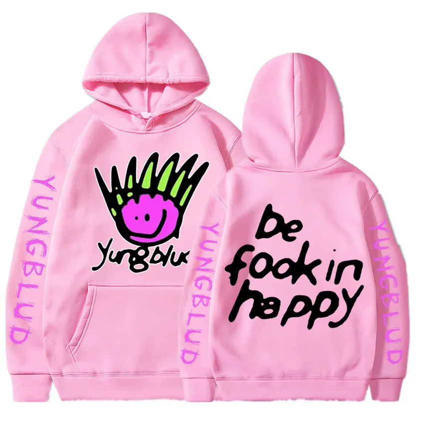 Yungblud Be Fookin Happy Graphic Hoodie - Image 5