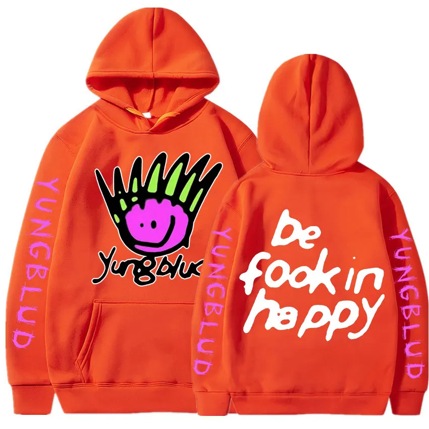Yungblud Be Fookin Happy Graphic Hoodie - Image 6