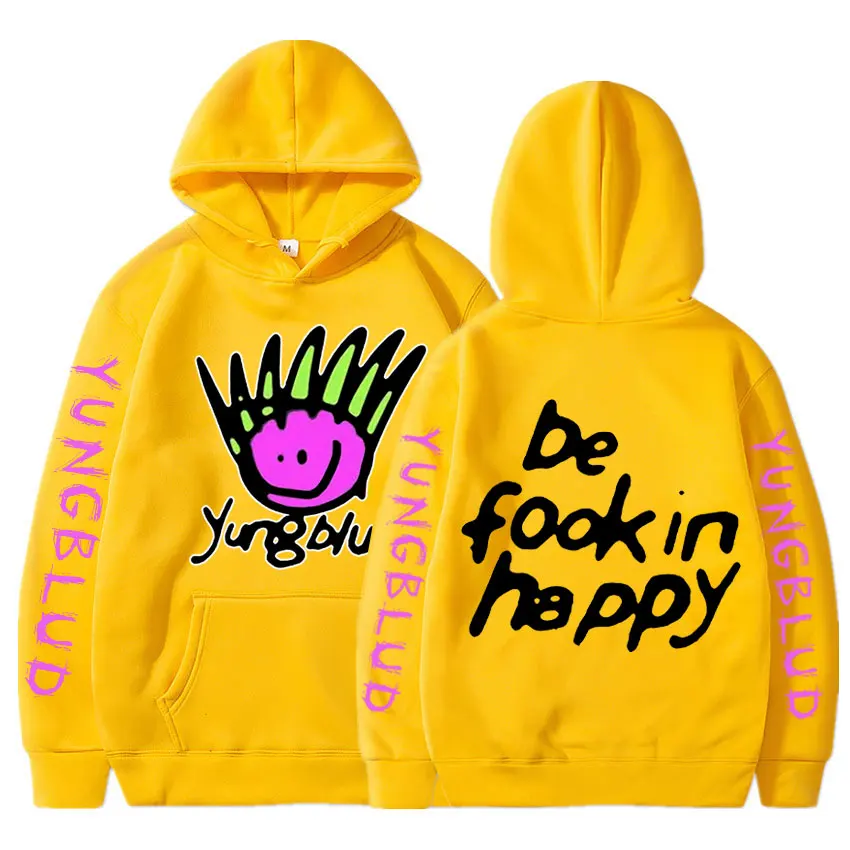 Yungblud Be Fookin Happy Graphic Hoodie - Image 7