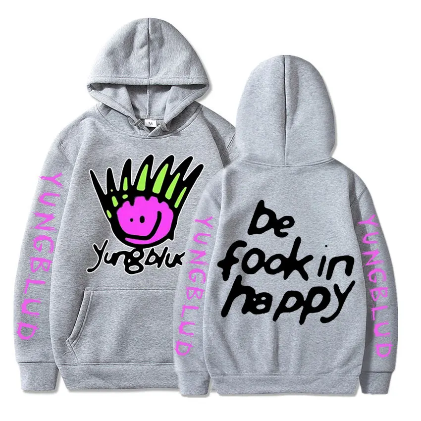 Yungblud Be Fookin Happy Graphic Hoodie - Image 8
