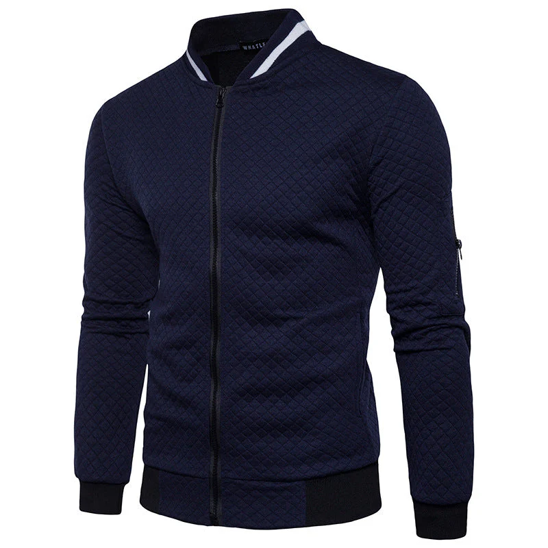 Zip Stand Collar Casual Jacket - Image 6